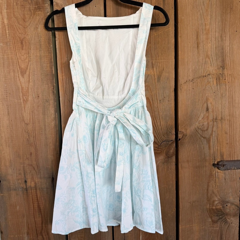 Wild Fable Dress Floral Butterfly Cottagecore Women Size XS White Blue Sun Dress - Picture 3 of 9